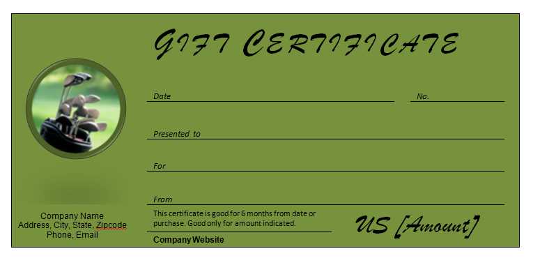 Golf Gift Certificates OFFICETEMPLATES NET