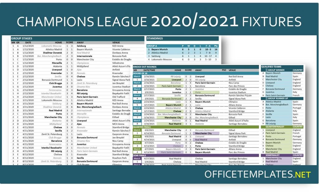 UEFA Champions League 2023/2024 Schedule » OFFICETEMPLATES.NET