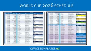 FIFA World Cup 2026 Schedule and Scoresheet